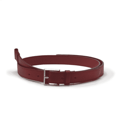 belt leather jean rousseau red