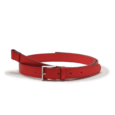 belt leather jean rousseau red