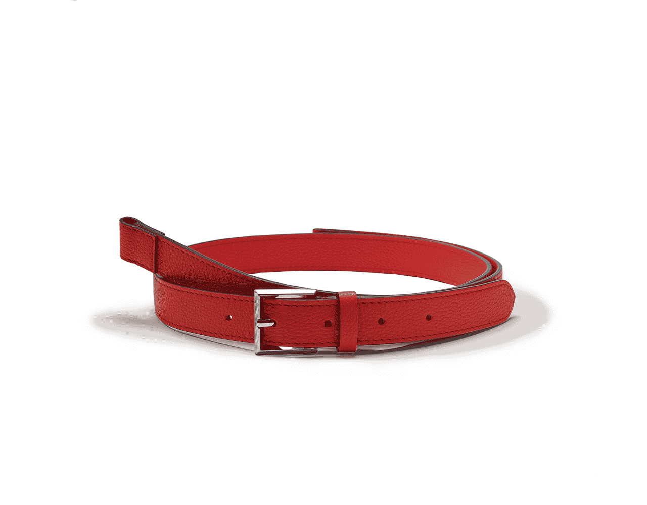 belt leather jean rousseau red