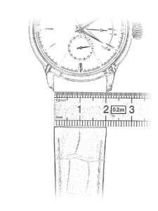 measure between lugs watch strap ruler rule