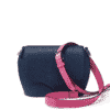 bag leather jean rousseau blue pink