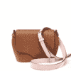 bag leather jean rousseau brown pink