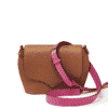 bag leather jean rousseau brown pink