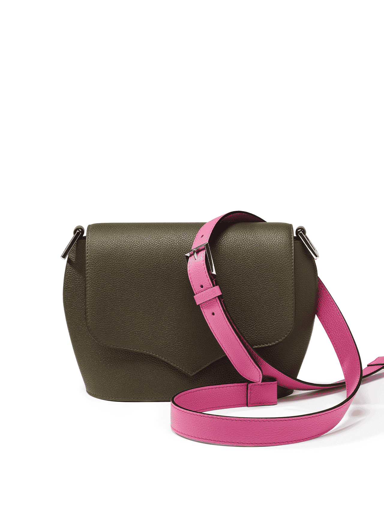 bag leather jean rousseau green pink
