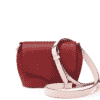 bag leather jean rousseau red pink
