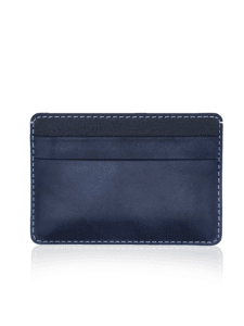 "Essentiel" slim cardholder blue vintage calf