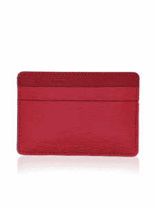 "Essentiel" slim cardholder red calf