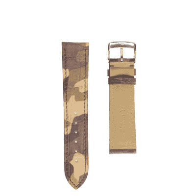 Classic watch strap Alligator brown camo men