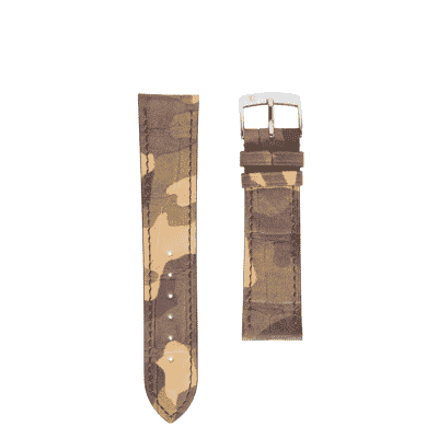 Classic watch band Alligator brown camo men