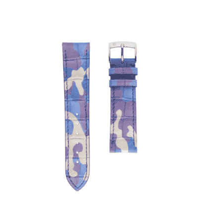 Classic watch band Alligator purple camo Men