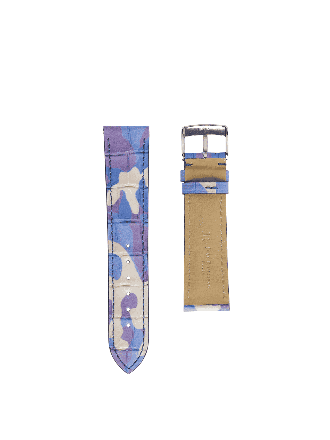 Watch Strap 3.5 Alligator Camouflage Blue - Maison Jean Rousseau