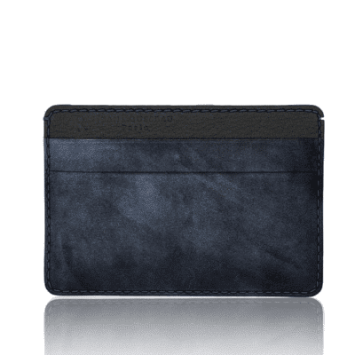 essentiel calf leather goods blue card holder