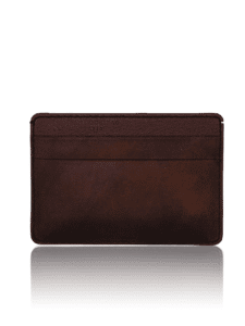 Porte-cartes "essentiel" Veau vintage marron
