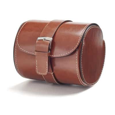 Watch roll strap protect travel case brown calf leather