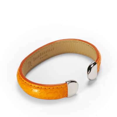 bracelet cuir orange jean rousseau