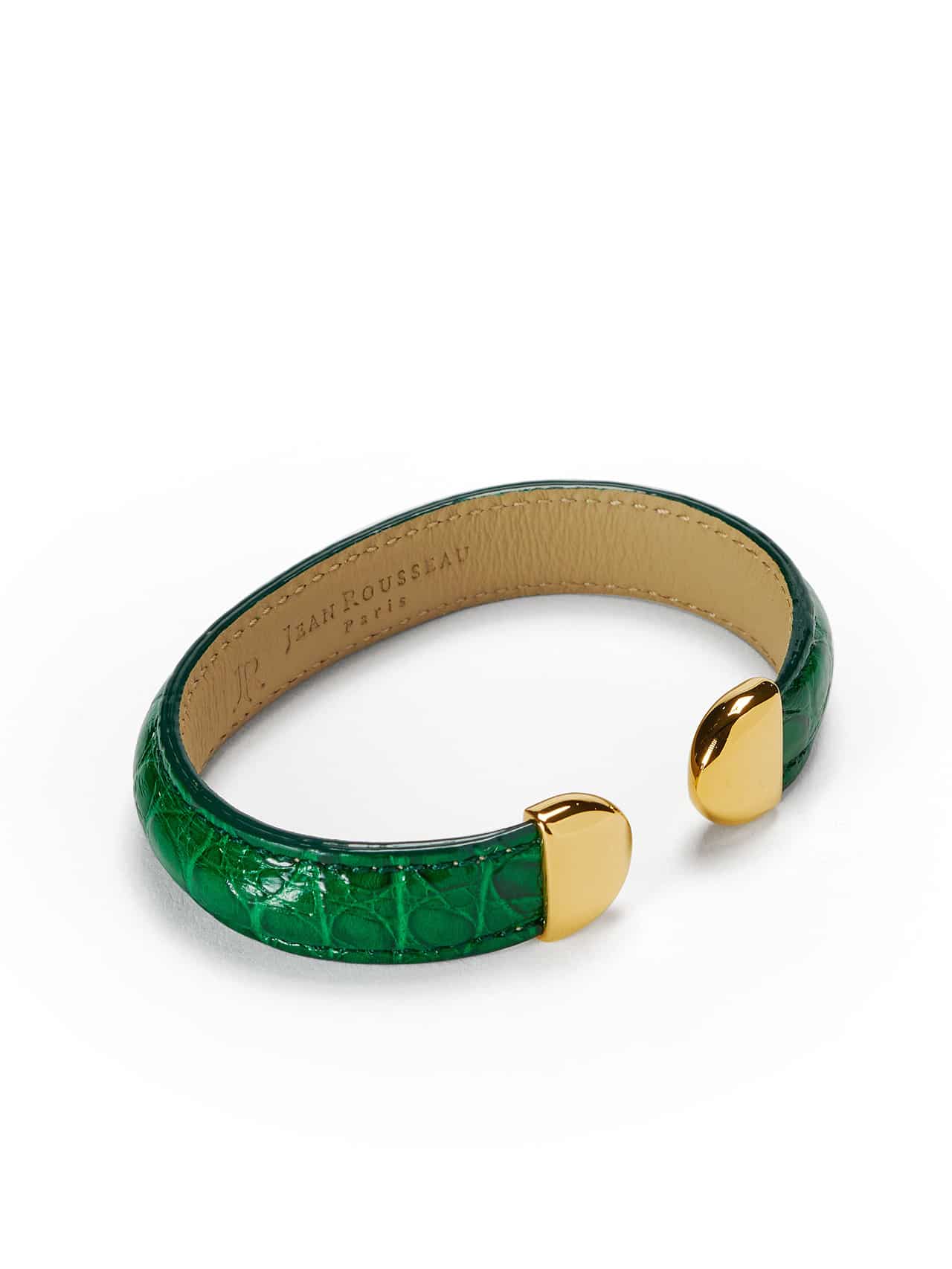 bracelet cuir vert jean rousseau