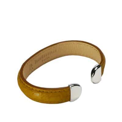 bracelet cuir brun jean rousseau