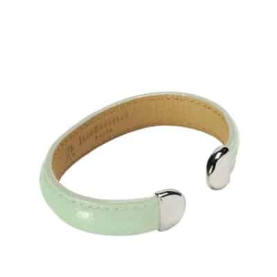 bracelet green leather jean rousseau