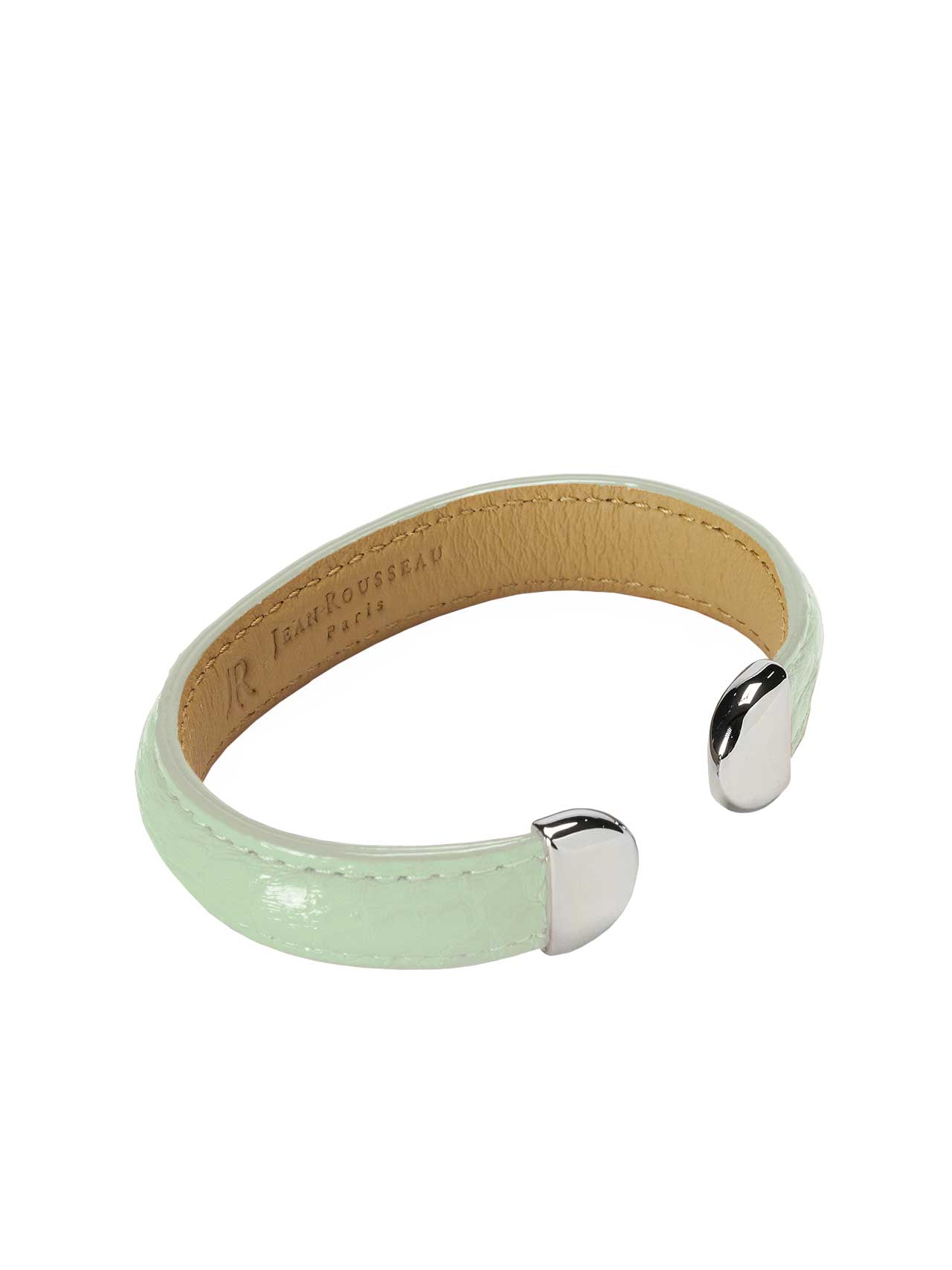 bracelet green leather jean rousseau