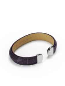 Neptune bracelet purple semi matte alligator