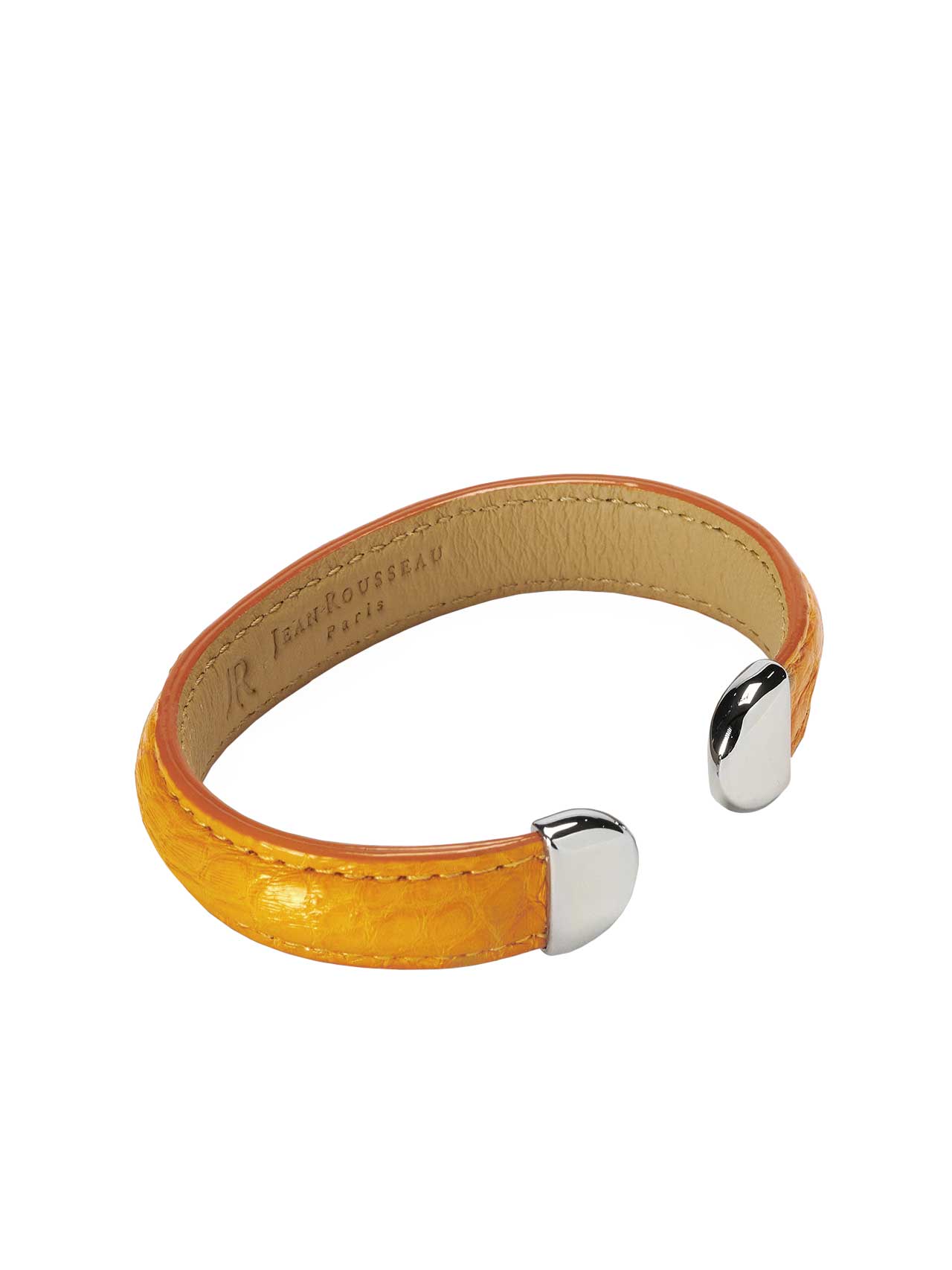 bracelet yellow leather jean rousseau