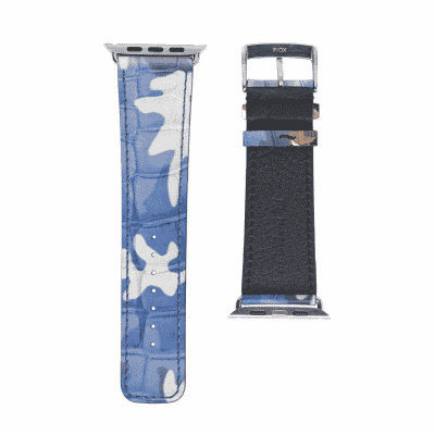 green camo blue watch strap apple