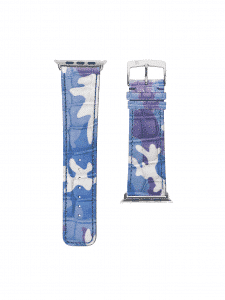 Apple Watch strap blue Camouflage alligator