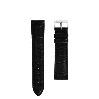 Bracelet ClassiqueAlligator semi matNoir