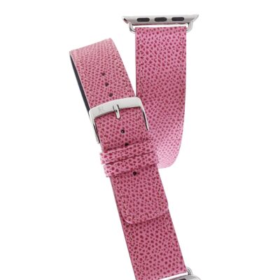 Apple Watch double bracelet pebble Calf pink women