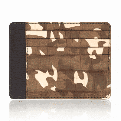 document holder green camo wallet card