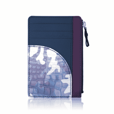 Pocket Wallet dark blue semi matte alligator - Maison Jean Rousseau