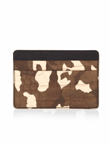 Porte-cartes essentiel alligator Camouflage vert