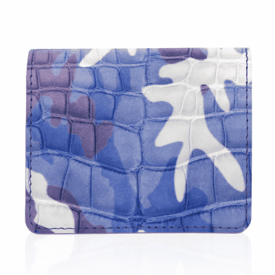 Money Clip Wallet dark blue semi matte alligator - Maison Jean Rousseau