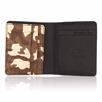 document holder green camo wallet card