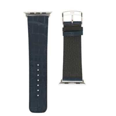 Apple Watch bracelet Alligator Bleu Men