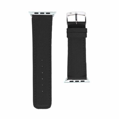 Bracelets de montre Apple classiques en caoutchouc noir pour hommes