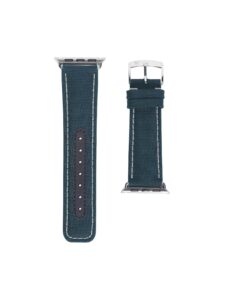 Compass Apple Watch strap navy blue Cordura - white stitching