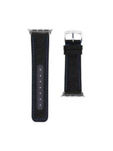Bracelet Apple watch compass couture bleu 