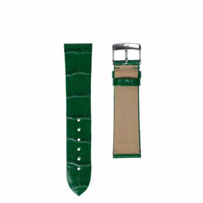 Watch bands alligator green shiny women