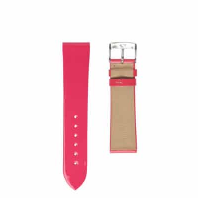 bracelet de montre Cuir verni rose vif femmes