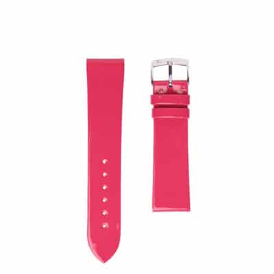 bracelets de montre Cuir verni rose vif pour femmes