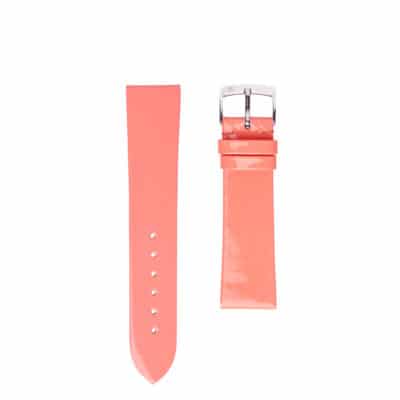 bracelets de montre Cuir verni rose clair brillant pour femmes