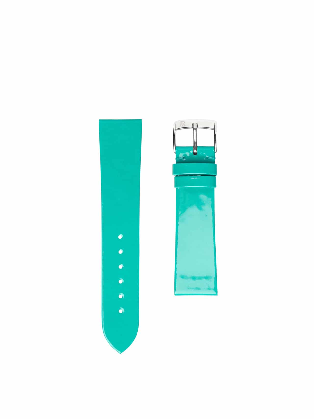 bracelets de montre Cuir verni turquoise brillant pour femmes