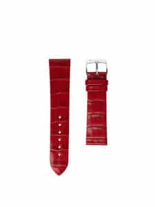 Bracelet de montre Chic alligator brillant rouge