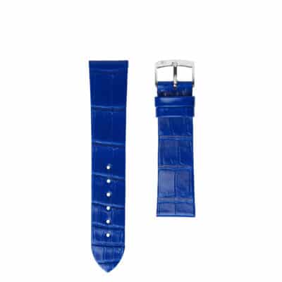 Chic Watch strapShiny alligatorElectric Blue