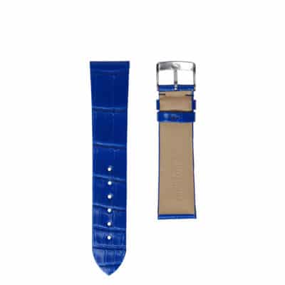 Watch band alligator blue shiny women