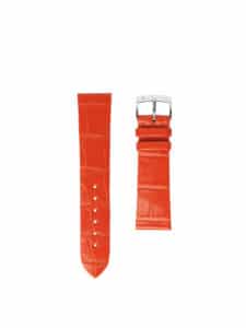 Bracelet de montre Chic alligator brillant orange