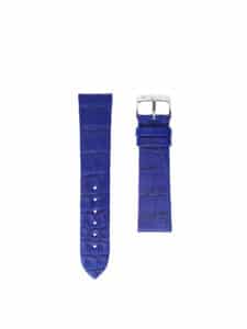 Bracelet de montre Chic alligator semi-mat bleu saphire