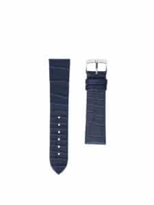 Bracelet de montre Chic alligator semi-mat bleu marine