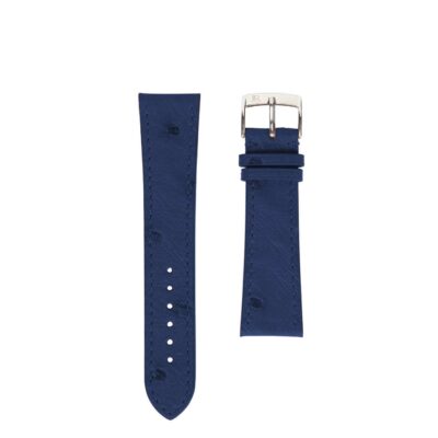 Flat watch band Ostrich blue Men